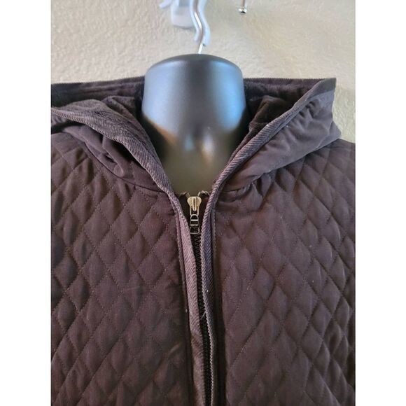 Esprit Women's Black Quilted Full Zip Puffer Hooded Jacket Size 3X - Picture 3 of 8